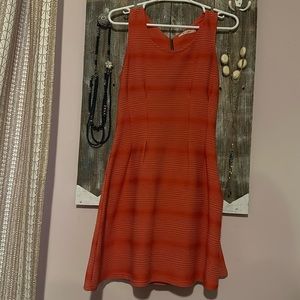 HOT! Orange cocktail dress